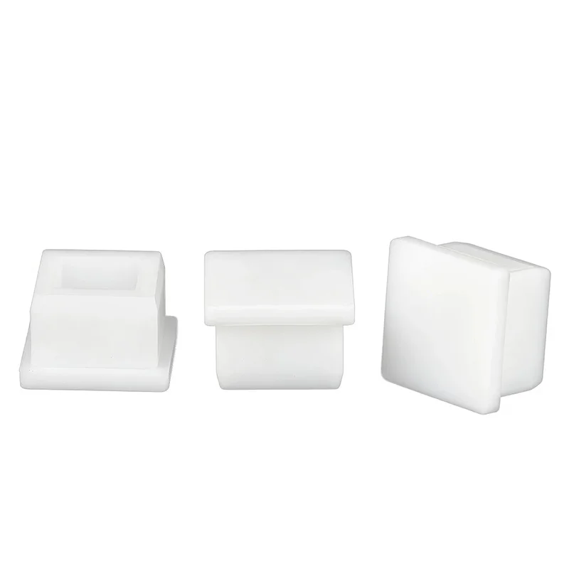 Soft Silicone Square Hole Plug Rubber Pipe End Cap Anti Collision Shock Absorbing High Temperature Resistant Square Hole Stopper