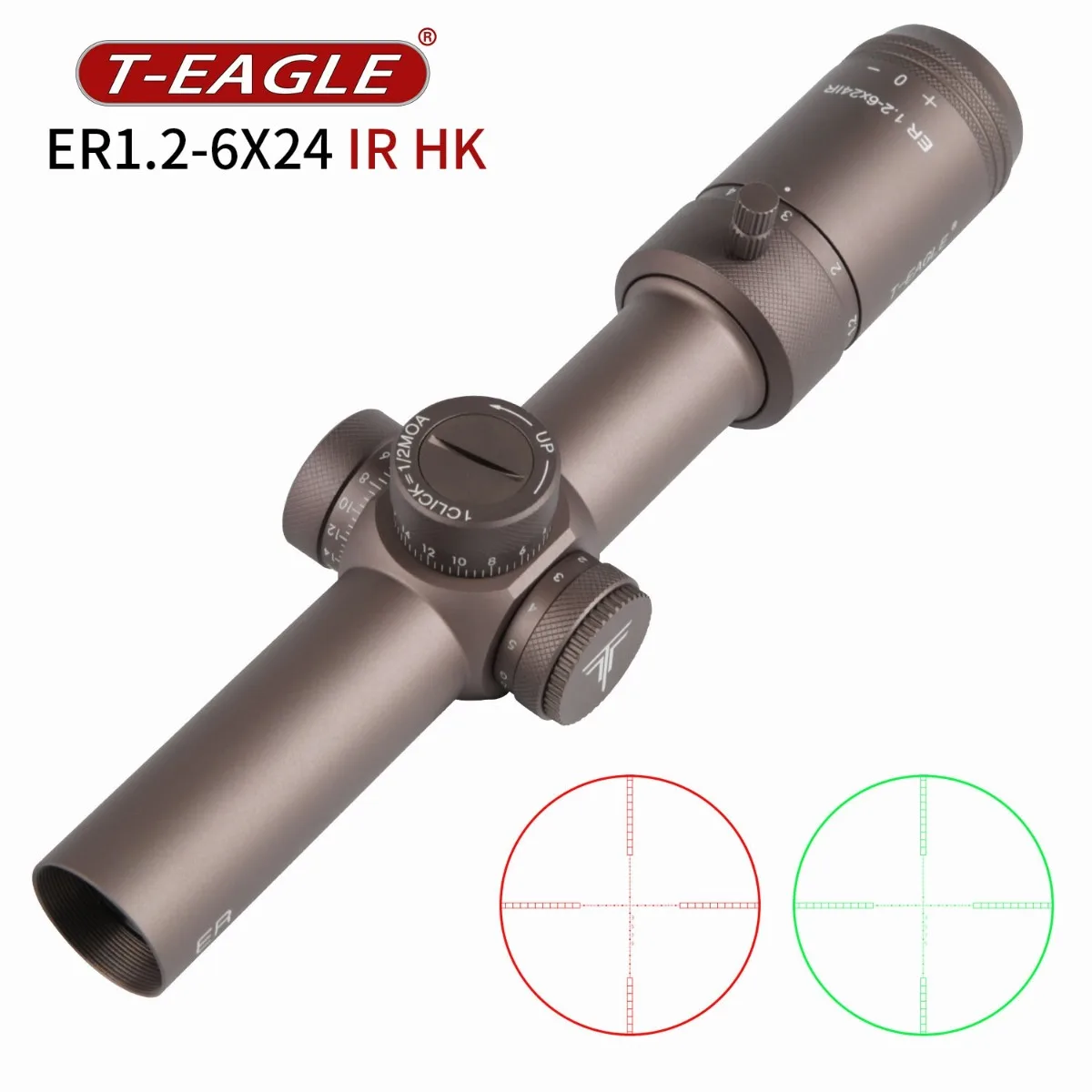 

Тактический прицел 1.2-6x24IR HK с перекрестной сеткой и подсветкой для стрельбы на дальние дистанции, подходит для крепления на планку 11/20 мм или кронштейн Y035