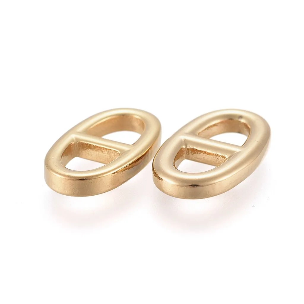 10pcs Soda Tab/Pull Tab Connector Charms 304 Stainless Steel Charms for Bracelet Necklace Jewelry Making Supplies 17x10x2.5mm