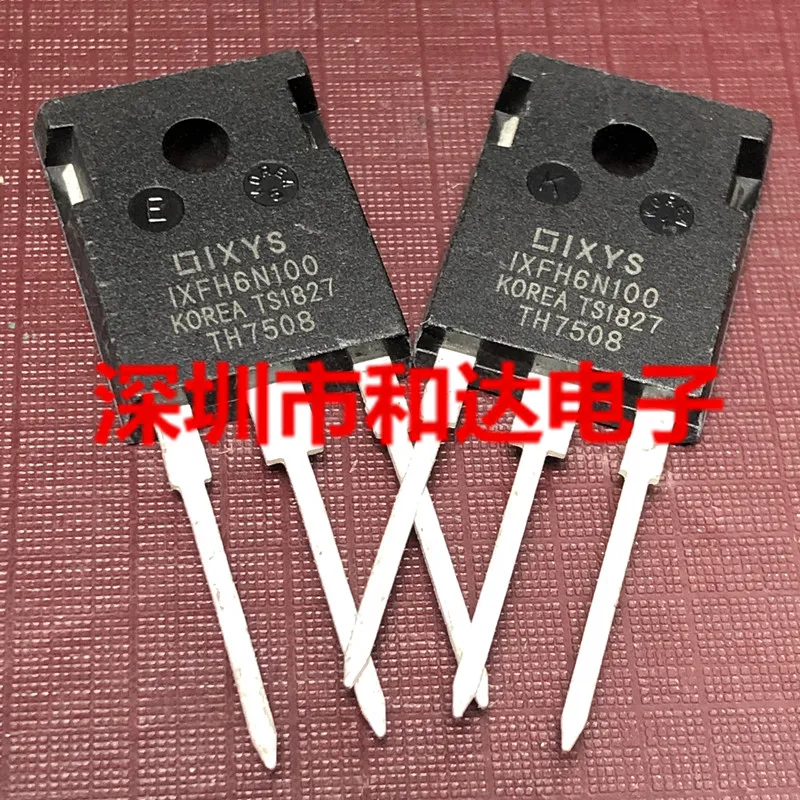 10PCS/Lot IXFH6N100  MOS TO-247 1000V 6A New Imported Original 100%Test In Stock Fast Ship