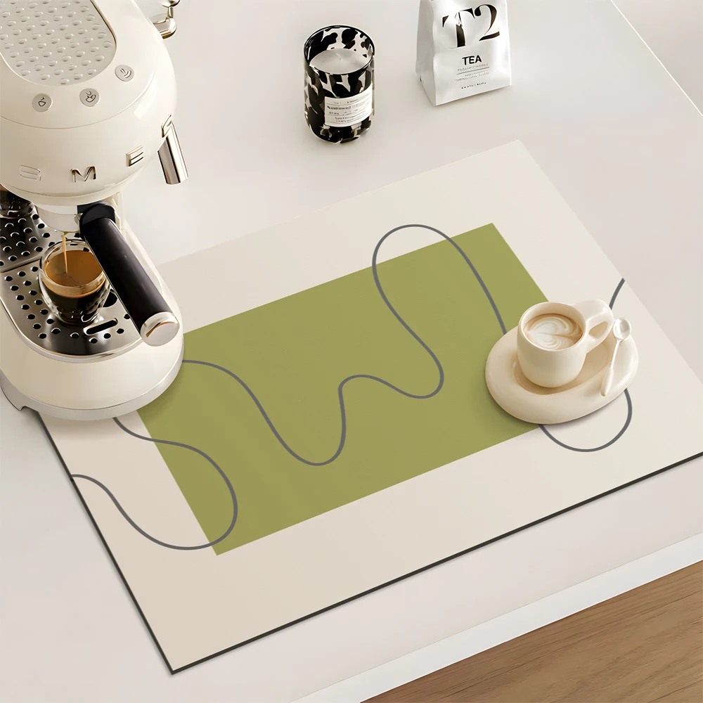 

Коврик для сушки посуды, впитывающий кухонный коврик для столешницы, для кофеварки, домашний декор