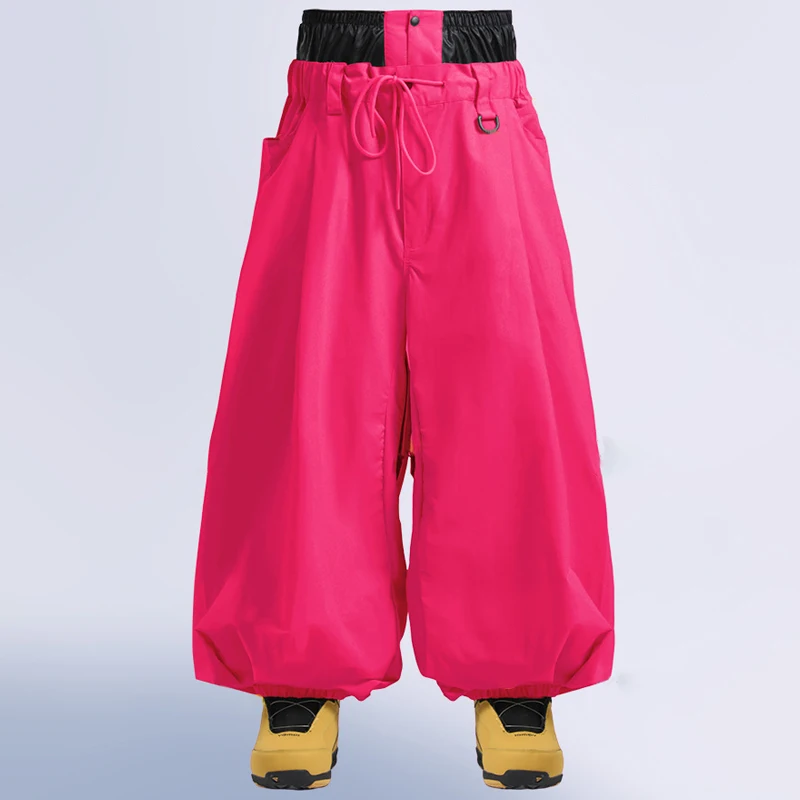 

2025 Winter Sport Loose Women Skiing Pants Outdoor Sport Mountain Men Snow Trousers Hiking Waterproof Female Snowboard Clothes