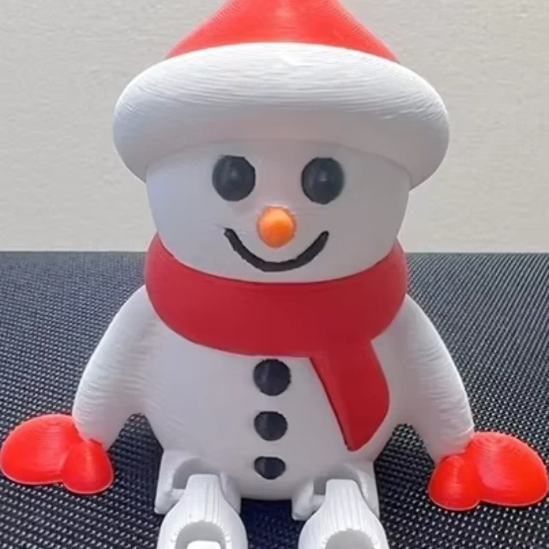 Cute snowman Christmas Toys 3D Printing Christmas Tree Snowman Elk Doll Bag Pendant Decoration Festival Gift