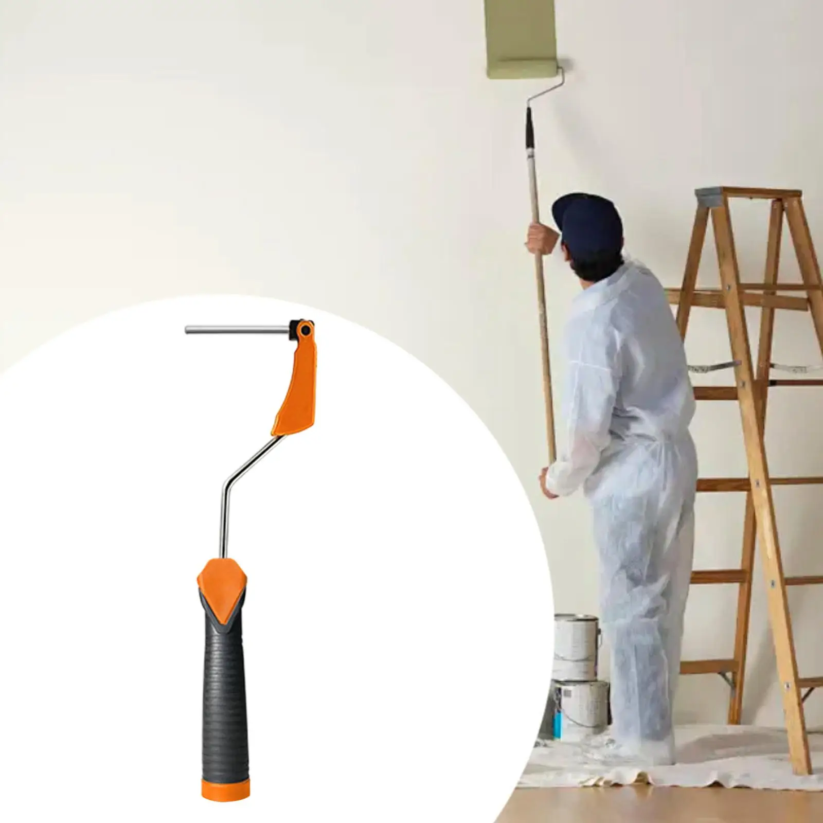 

4 inch Paint Roller Frame Sturdy,Premium Practical Wear Resistant Professional Accessories,Supplies for House