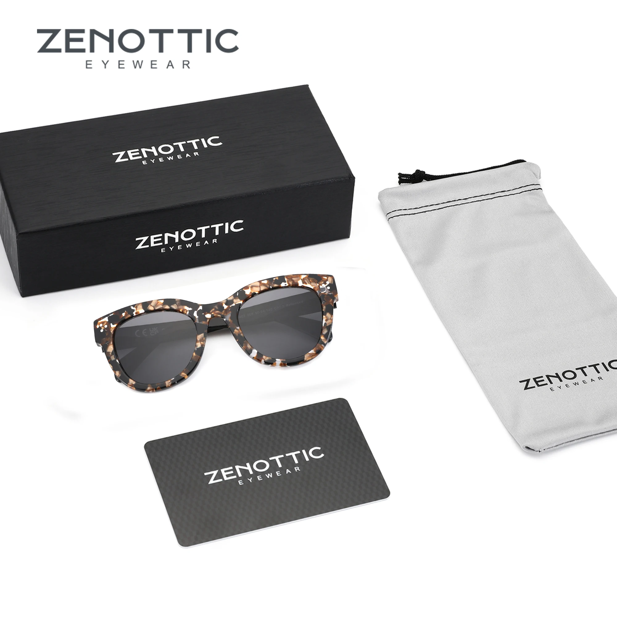 ZENOTTIC 2025 Handmade Acetate Butterfly Polarized Sunglasses UV400 Protection Square Sun Glasses for Women Gift Vacation