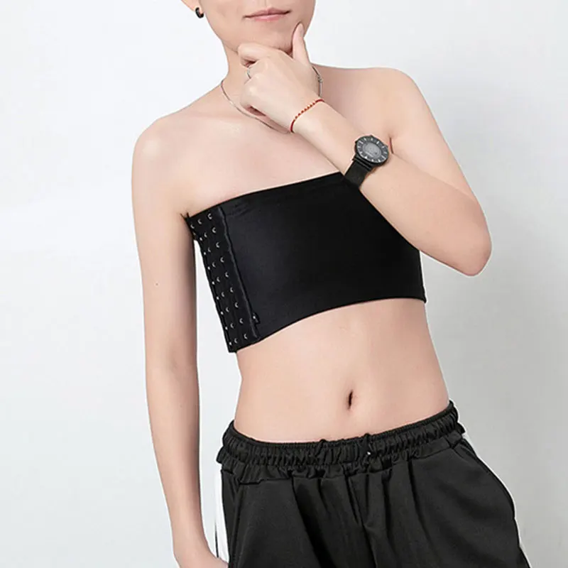 S-2XL caliente mujer lesbiana Tomboy pecho binder Shaper mujeres pecho plano carpeta sujetador sin relleno Invisible corsé ropa interior chaleco
