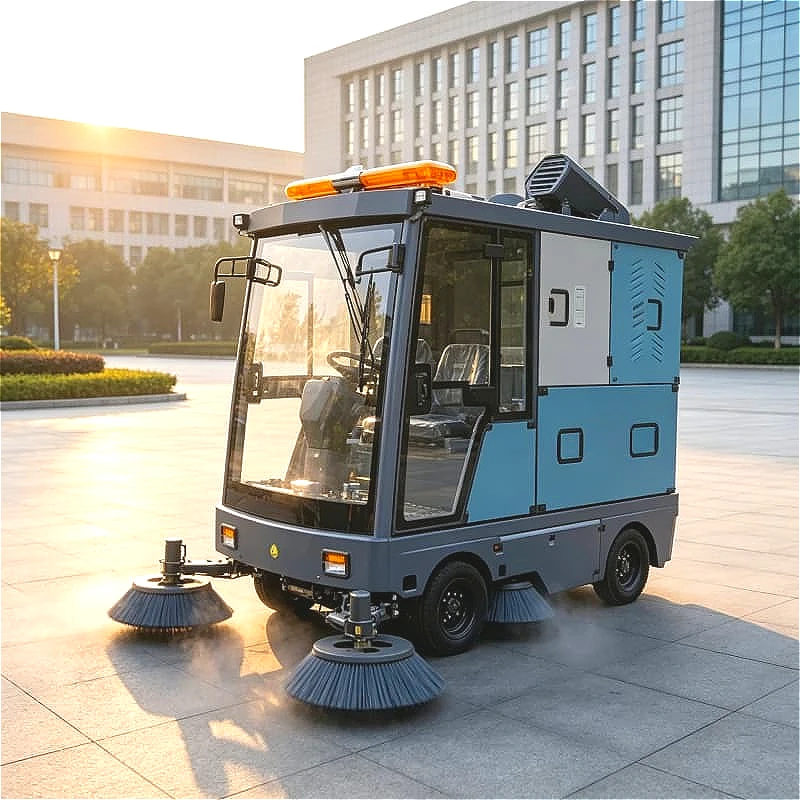 Zero Emission Sweeper Ride On Electric Floor Sweeping Vehicle for Indoor Factory Workshop Clean Air Dust Removal Customized