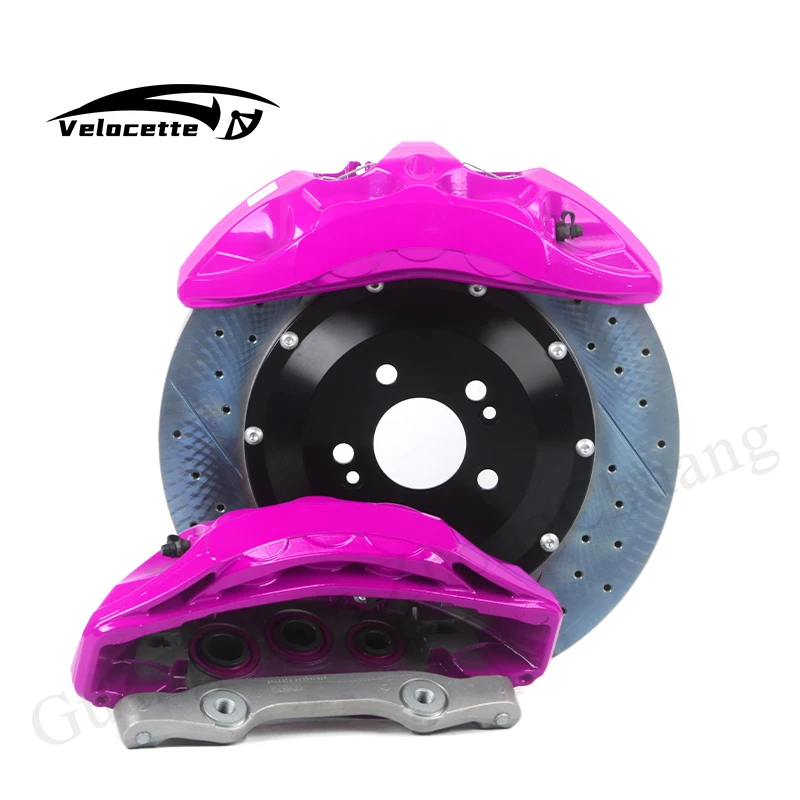 اكسسوارات السيارات الخارجية الجبهة الفرامل الفرجار 8N 10 بيستونز الجانب مكبح قرصي الفرجار الجمعية غطاء الفرجار تسلا نموذج Y