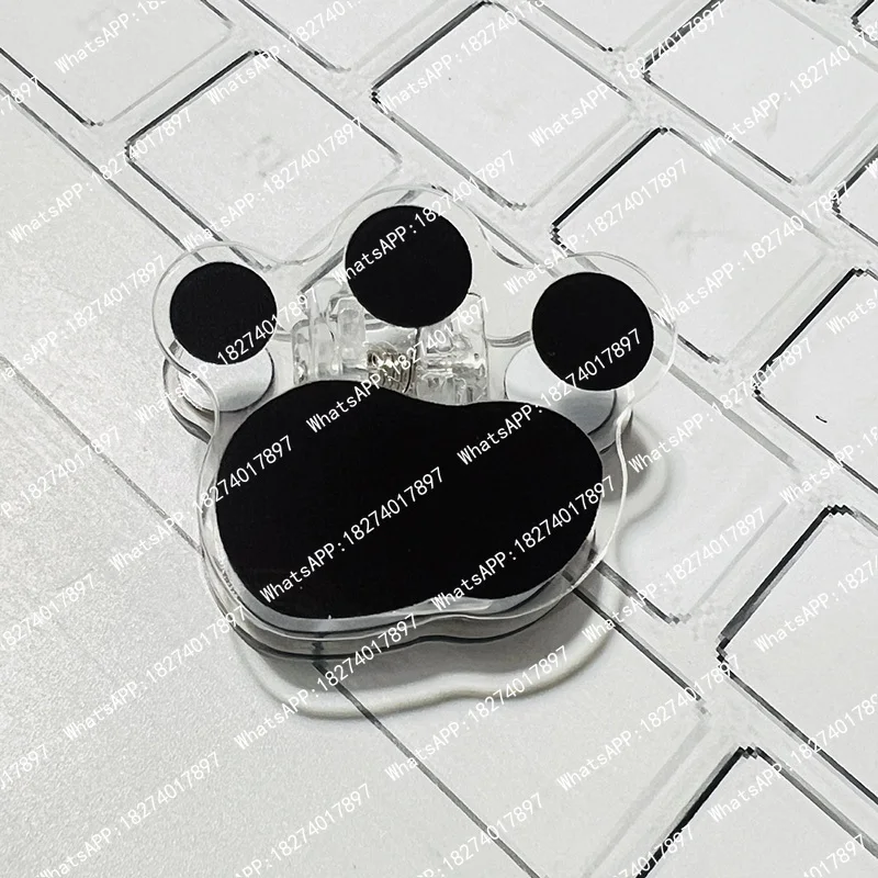 50pcs Cartoon Dog Claw Acrylic Paper Clip Decorative Bookmark Memo Notes File Binder Clips Organizer Storage