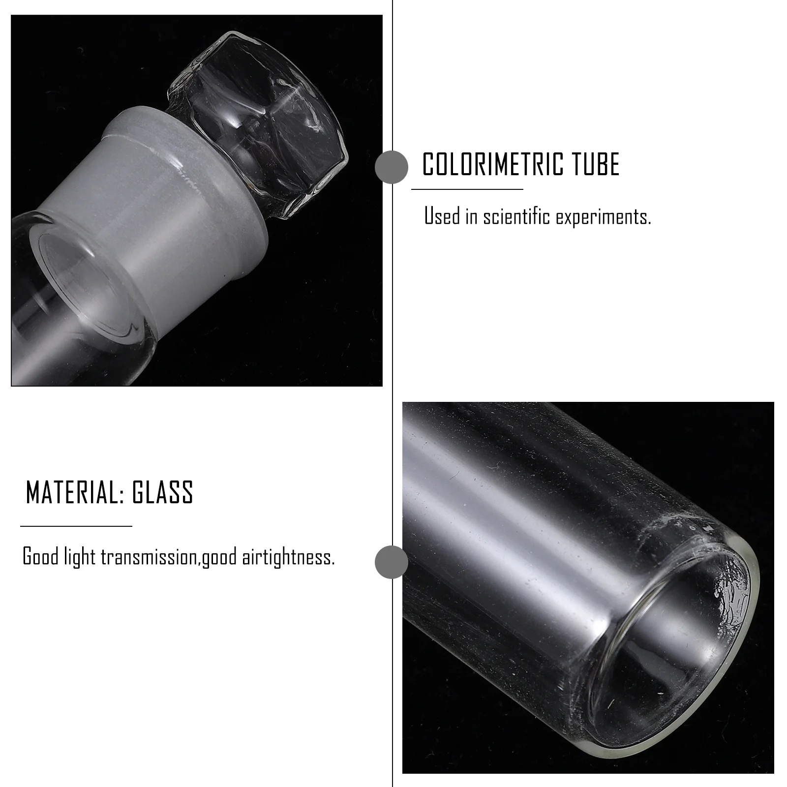 

Glass Colorimetric Cylinder 50ml Eco Friendly Durable Scientific Tube Experiment Tools Clear Scale Safety Glass Stopper