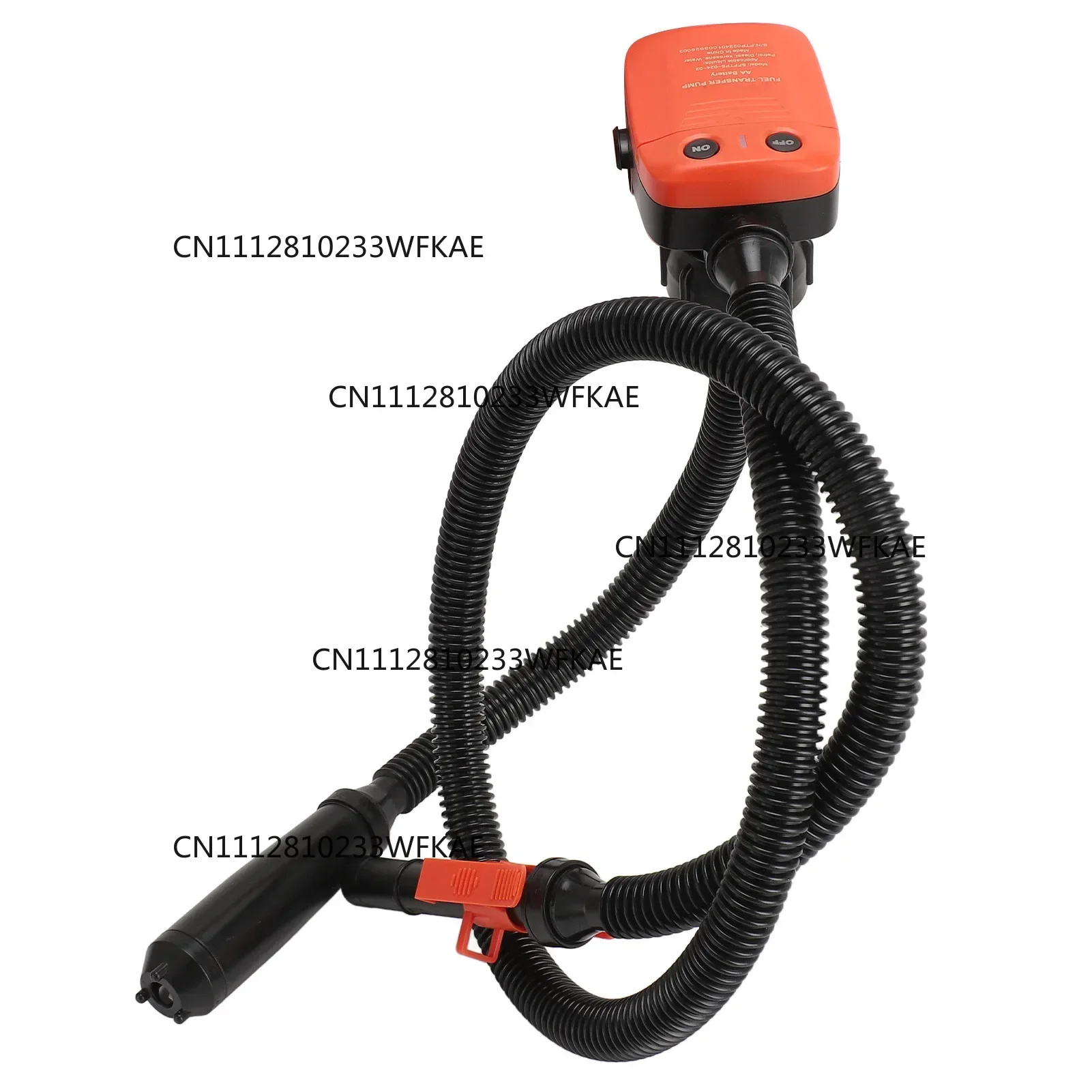 2.4GPM Fuel Transfer Pump Electric Oil Extraction Pump High Speed Siphon Battery Operated Canister Pump with 3 Size Adapters
