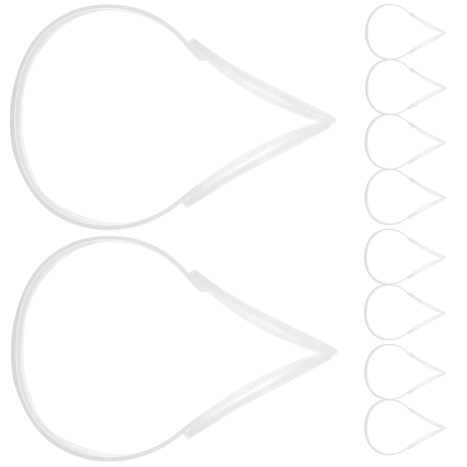 

10Pcs Warm Earmuff Frame Holder Transparent Foldable Plastic DIY Earmuff Frame Rack Winter Ear Warmer Protection