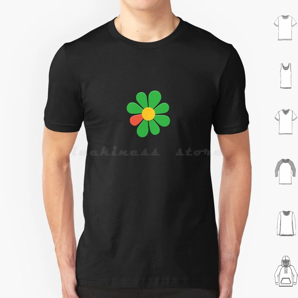 Icq T Shirt Cotton Men Women Diy Print Icq Chat Oldschool 2000S Two Thousands Im Instant Message Instantmessage