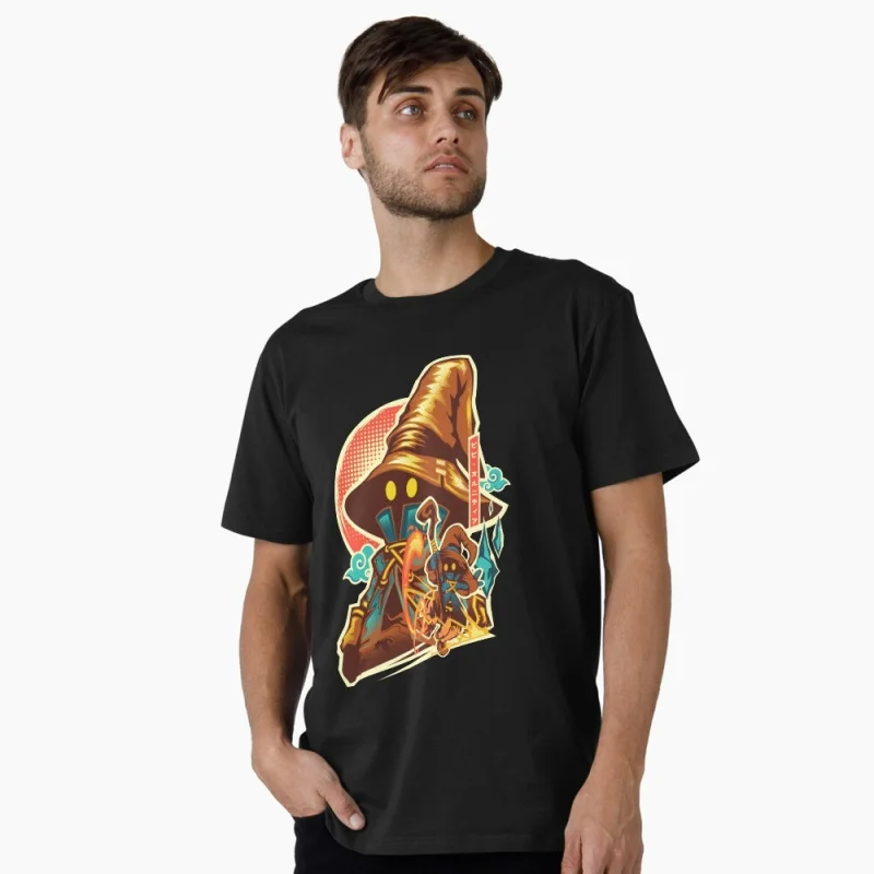 

Vivi the Black Mage Final Fantasy Gift t shirt for men 90s Videogame graphic tee Y2K Clothes 100% cotton Large size Tops S-6XL