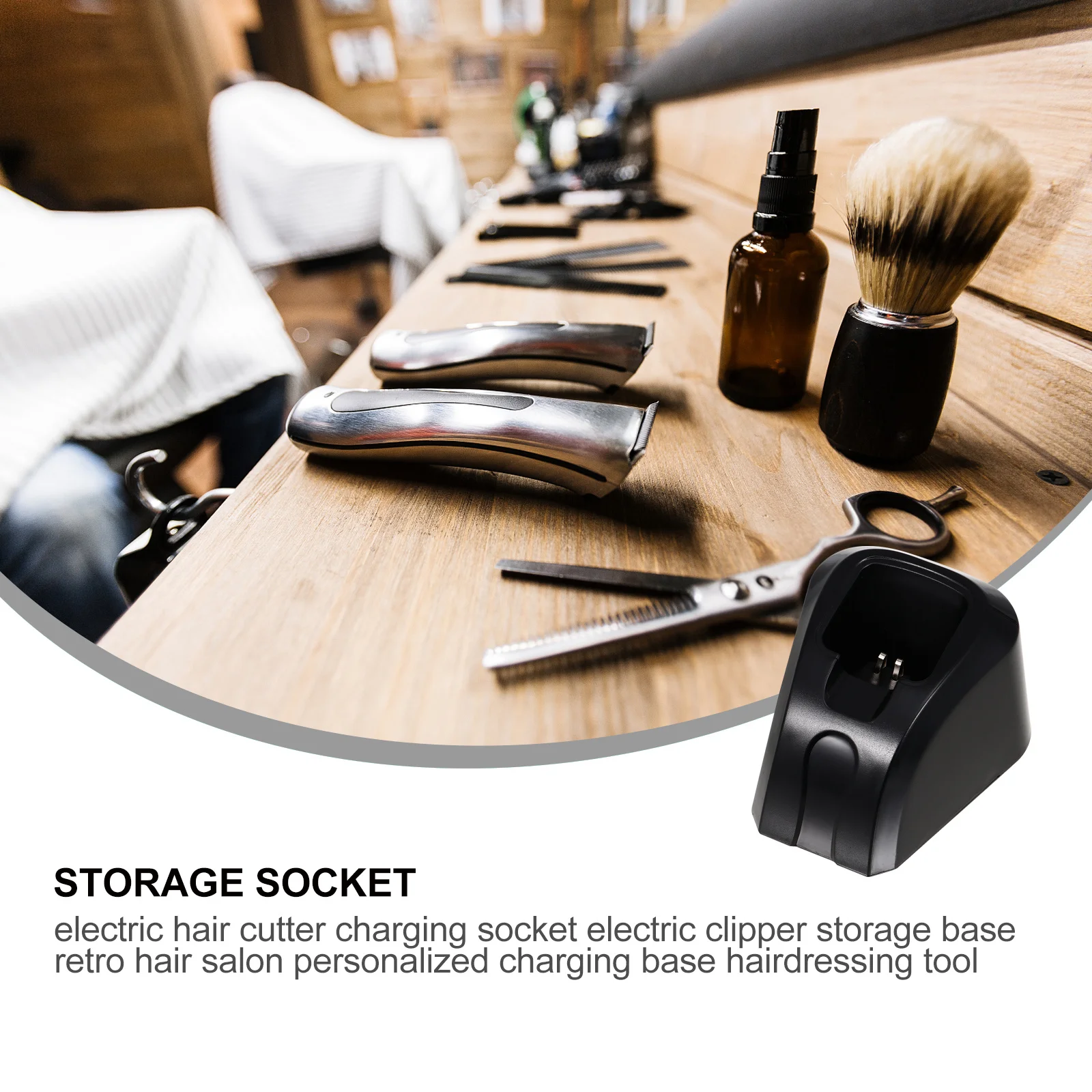 

1 шт., зарядное устройство для машинки для стрижки волос, прочное качество изготовления, вилка европейского стандарта в комплекте, портативная, легкая конструкция, нескользящее дно для домашнего салона