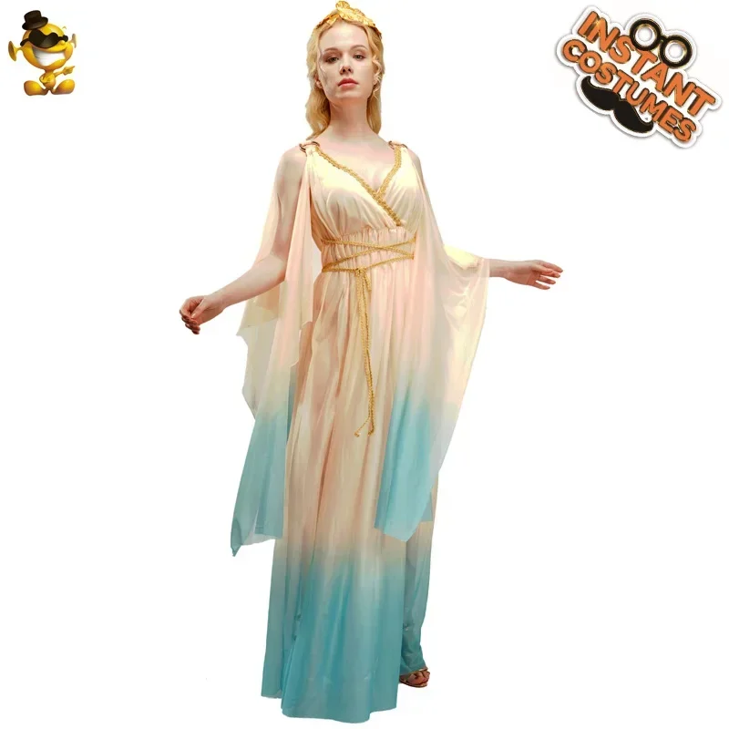 Oude Romeinse Vrouwen Griekse Mythologie Goedheid Cosplay Kostuum Halloween Verkleedkleding Feest Toneelkleding Rollenspel Jurk 2024