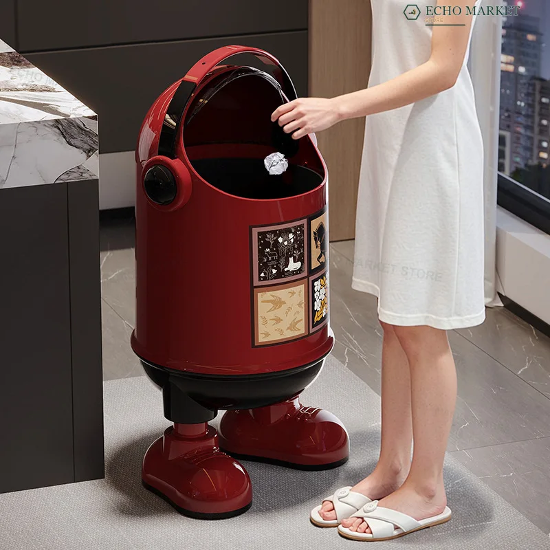 Poubelle créative Astronaute pour salon, chambre et salle de bain, rangement des déchets, outils de nettoyage domestique, décoration intérieure