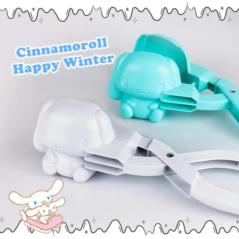 

Happy Winter Korea Sanrio Cinnamoroll Snowball Clip Thickened Playing Snow Mold Tool Toys Fight Equipment Pvc Figure Toy for Kid