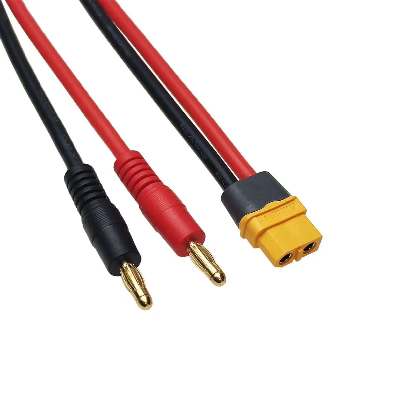 

30-100CM 4mm Banana Plug to XT60 EC3 EC5 male female Conneor Charge Lead 12AWG 14AWG Silicone Wire For Lipo Battery