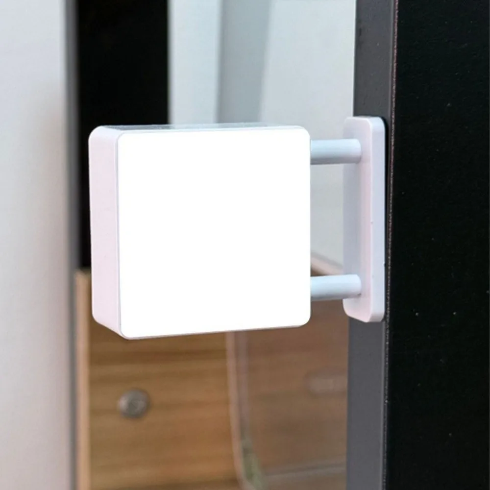 Miniature LED Refrigerator Magnet Light Sign Round Square Energy Saving Luminous Blank Fridge Sticker Magnetic Base No Pattern