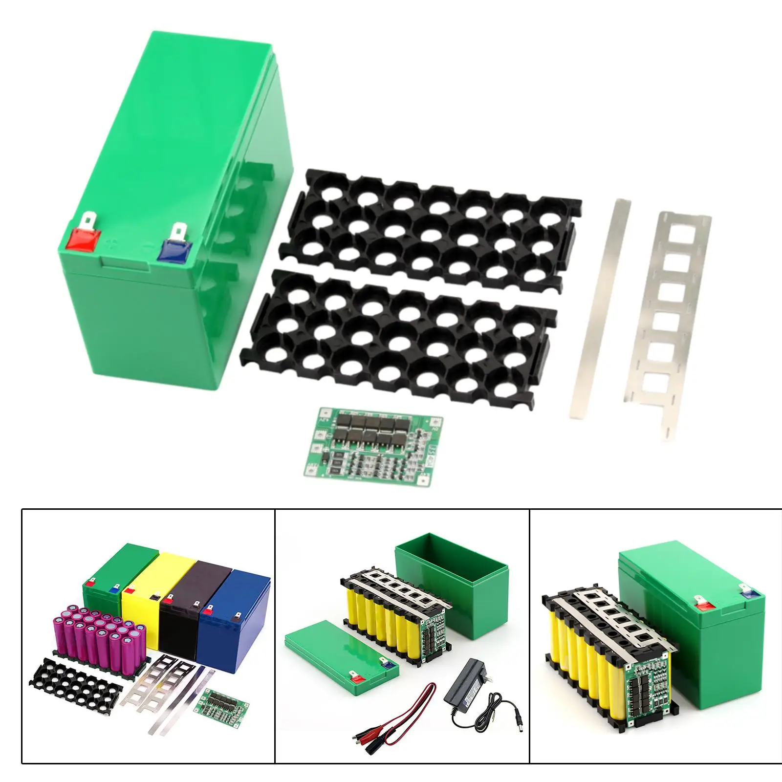 12V7A Battery Box Lightweight Multiuse with Balanced Split Port Convenient for Fishing Hiking Outdoor Lighting Boating Camping