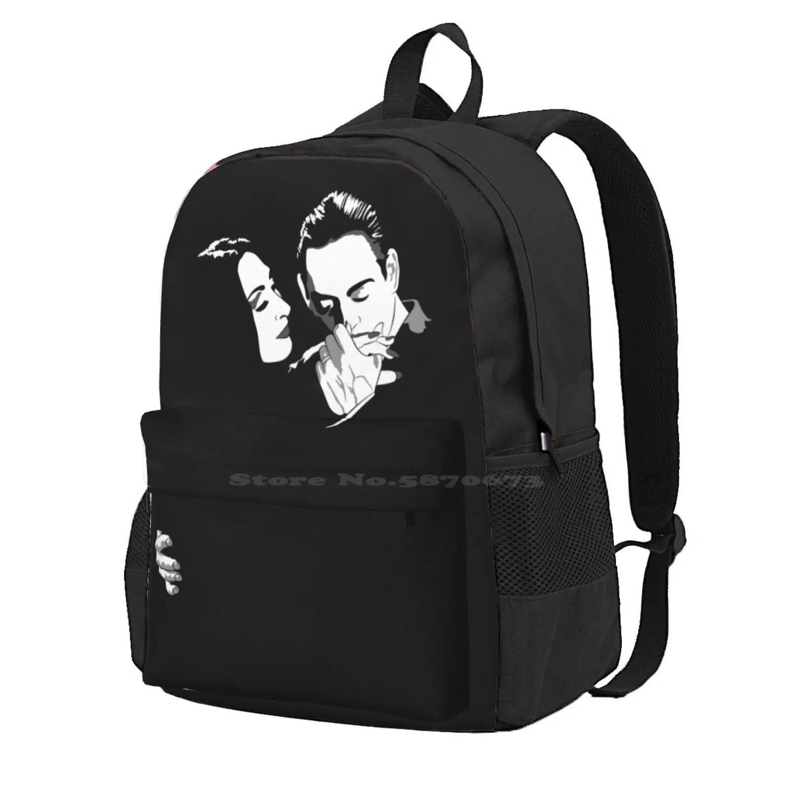 Gomez & Morticia Hot Sale Schoolbag Backpack Fashion Bags Family Addams Morticia Gomez Tv Films Retro Classic Cult Cinema 90S