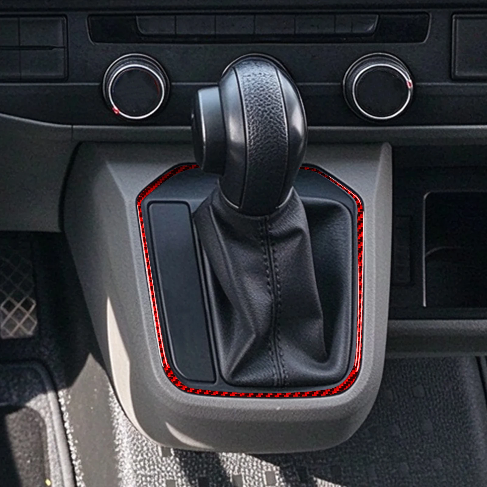 Carbon Fiber Sticker For VolkswagenTransporter 2020 2021 2022 2023 Gear Selection Frame Decoration Decal Gift for Car Lover
