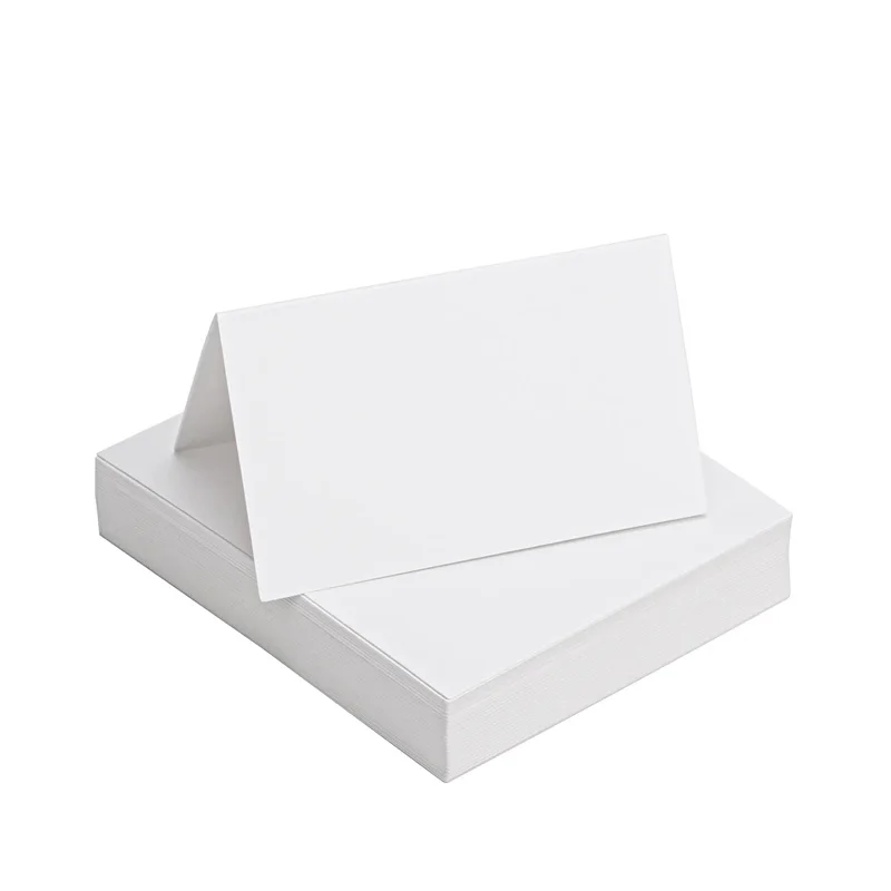 50/100 Stück leere Tischkarten, faltbare Sitzplatzkarten, Namenskarten für Hochzeit, Party, Dekoration, Tischkarten-Set
