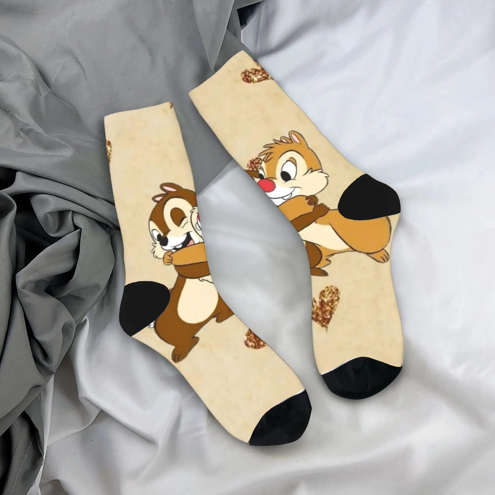 Chips 'n' Dales Socks Cartoon Squirrel Anti Bacterial Stockings Women Men Comfortable Climbing Socks Spring Design Socks