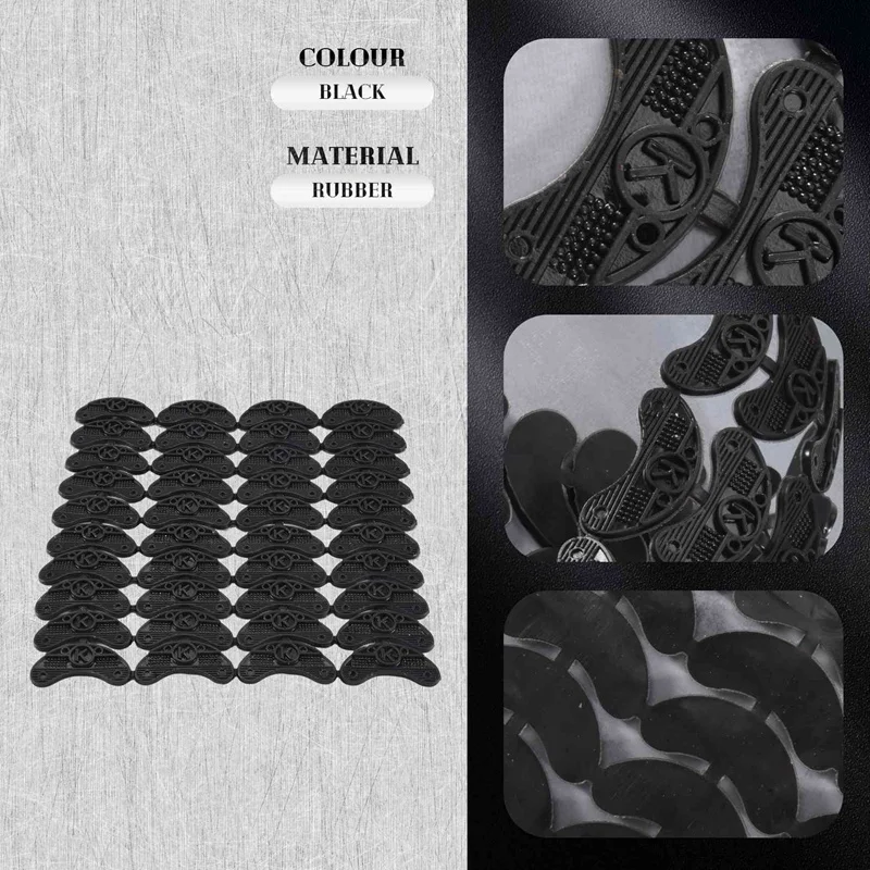 40 قطعة 20-زوج المطاط كعب المدخرات تو لوحات الصنابير DIY بها بنفسك منصات إصلاح الأحذية الحجم: 56*24*3.1 مللي متر-AT48