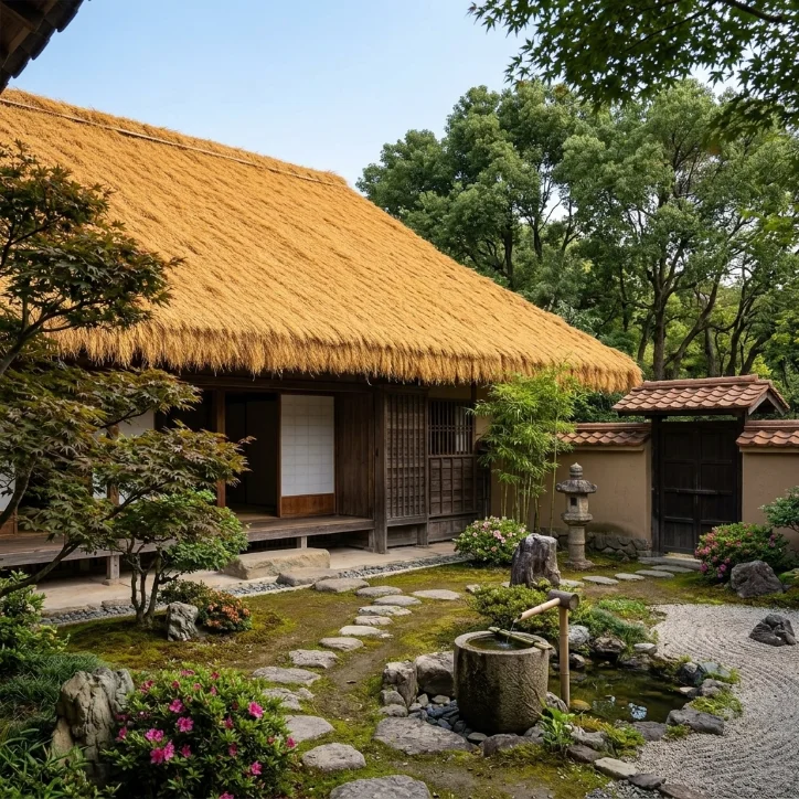 20M Artificial Thatch Roof Plastic Straw Mat Waterproof for Gazebo Pergola Hut Cabin Farmhouse Garden Synthetic Decor
