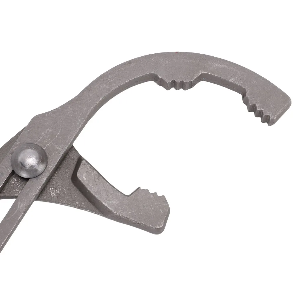 9 Inch Oil Filter Wrench Large Opening Arc Jaws Toothed Jaws Adjustable Oil Filter Pliers Adjustable Blue Anti-slip Handle