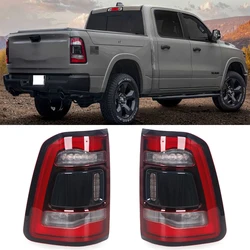 For Dodge RAM Pickup 1500 2019 2020 2021 2022 Tail Light Rear Brakelight Black LED Car Lamp Accessories No Module