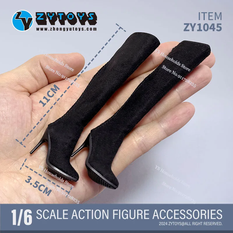 ZYTOYS ZY1045 1/6スケール 女性兵士 ロングチューブニーハイブーツ アクセサリー おもちゃ ファッションシューズ 12インチアクションフィギュア ボディデコレーション用