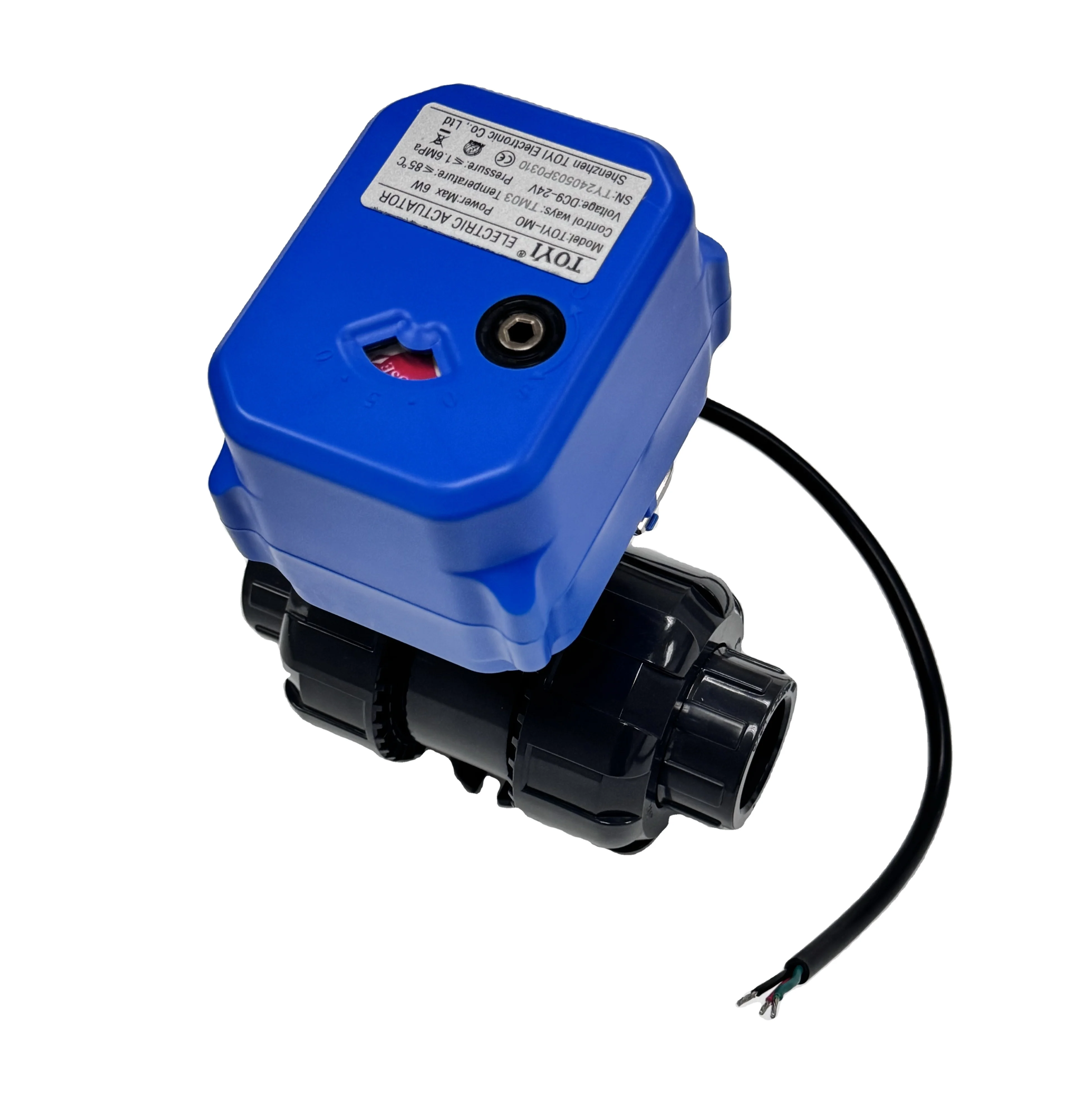 Hot Sale DN15 20 25 Electric Actuator Valve AC220V DC24V 2-Way UPVC  Ball Valve With Manual Power for Water Supply