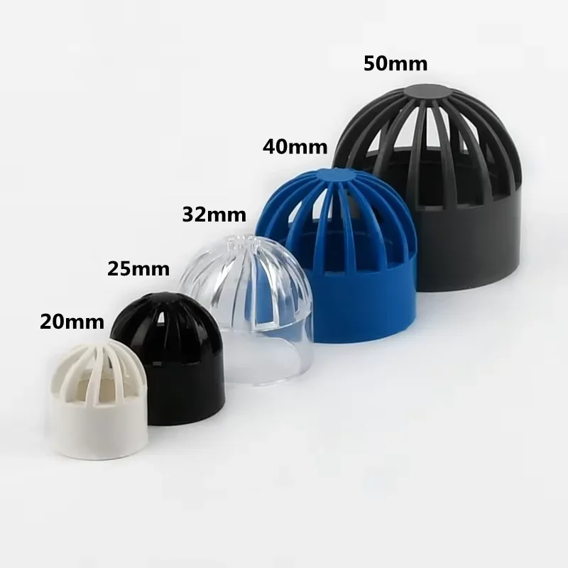 White/Blue/Grey PVC Round Air Duct Vent Cover Breathable Cap Net Fish Tank Gutter Guard Mesh Water Hose Filter Pipe Connector