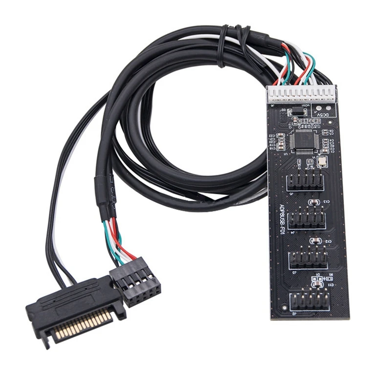 USB2.0 Header Splitter 9 Pin 1 To 4 Extension Hub Splitter With Interface Cable For PC Mainboard Adapter