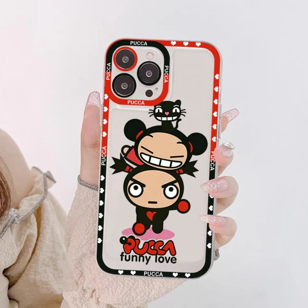 Cartoon Pucca Garu Phone Case For Samsung A 10 20 30 70 13 21 32 72 22 51 52 53 71 73 32 4g 32 5g Fundas