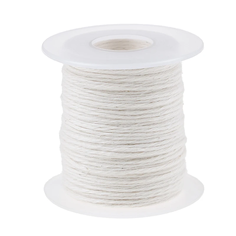 61m Cotton Braid Candle Wick Core Spool Non-smoke Handmade DIY Oil Lamps Supplies