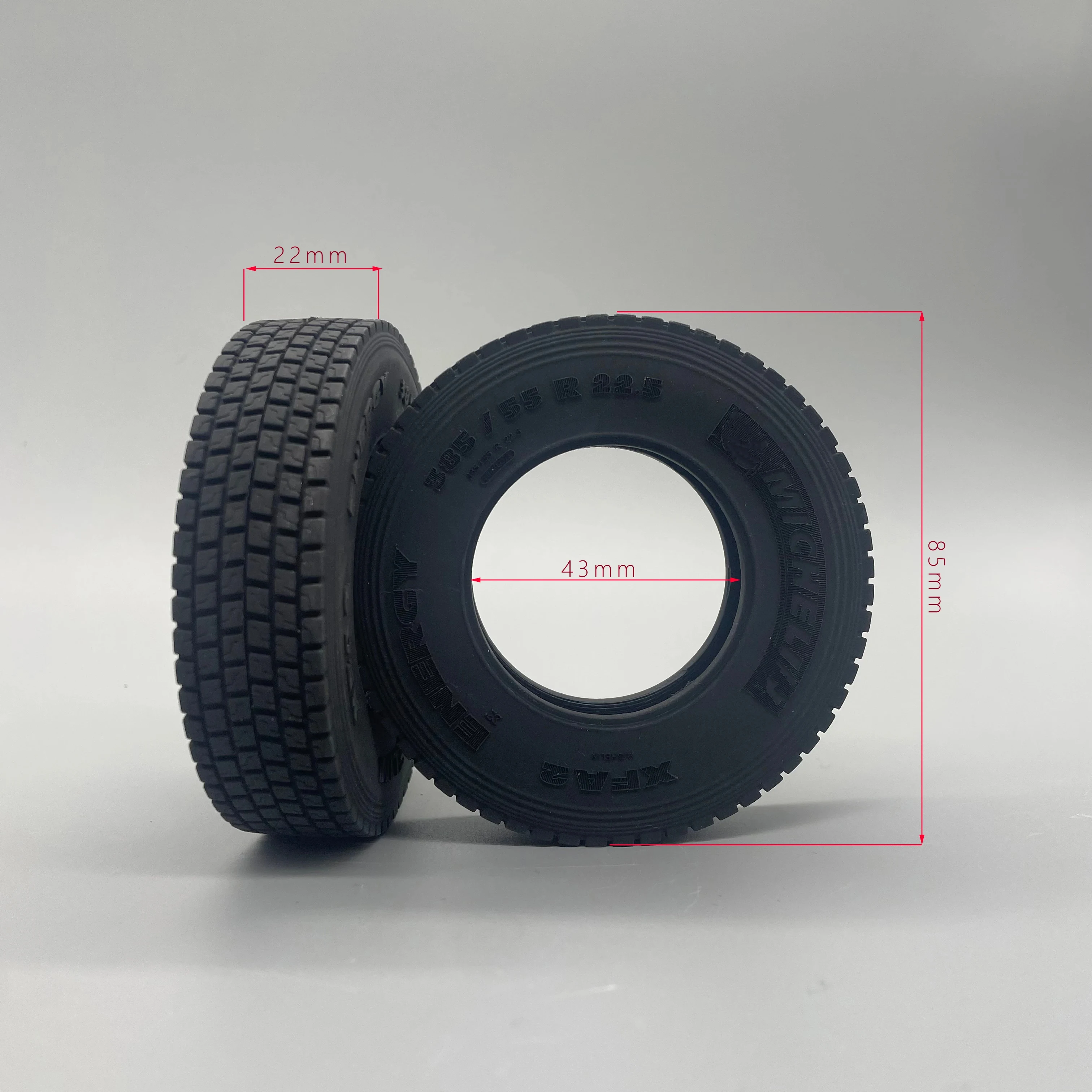 1/14 Rc Gummireifen für Tamiya 1/14 Fernbedienung Traktor LKW Anhänger Diy Zubehör Reifen Teile – Detail 2