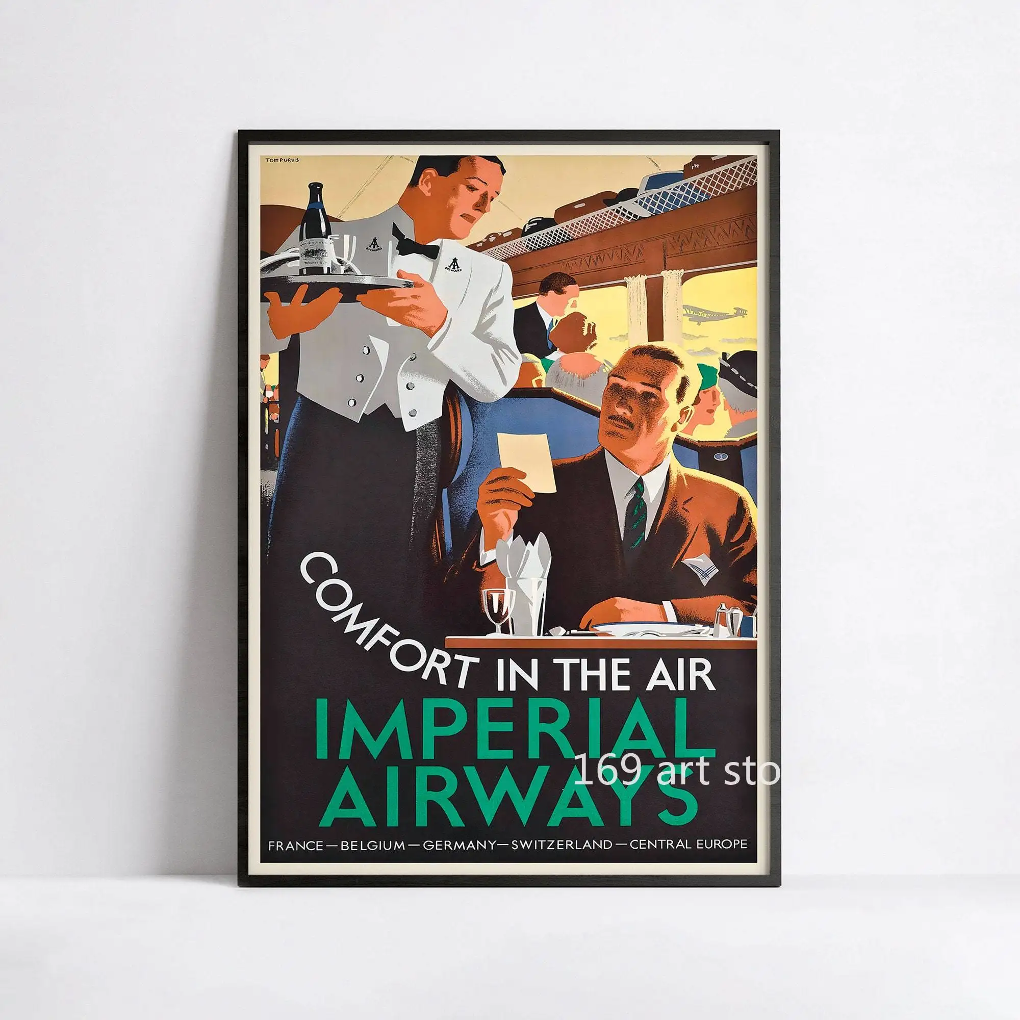 Vintage Airline Advertising Airplane Aviation Travel Airways Art Poster Canvas Painting Wall Prints Picture for Room Home Decor