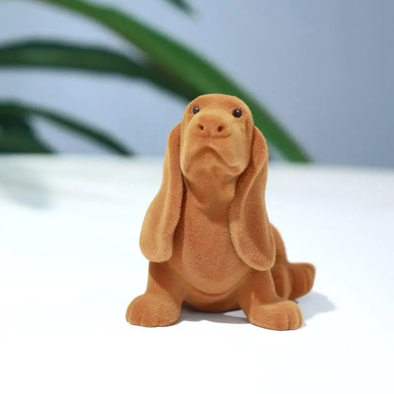 

1Pcs Velvet Jewelry Box Organizer Earring Necklace Display Packaging Gift Cute Animal Brown Puppy Wedding Ring Box Storage Case