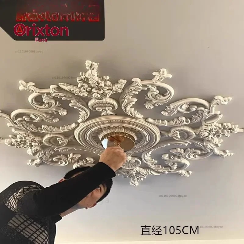 European and French gypsum combination parquet light panel decoration ceiling lamp pool modeling relief decoration