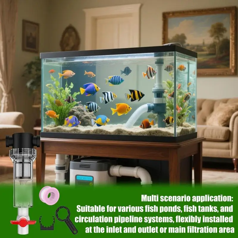 

Fish Tank Filter Built-in Precision Filtration Aquarium Filter Feces Separator With Efficient Separation Filtration System For