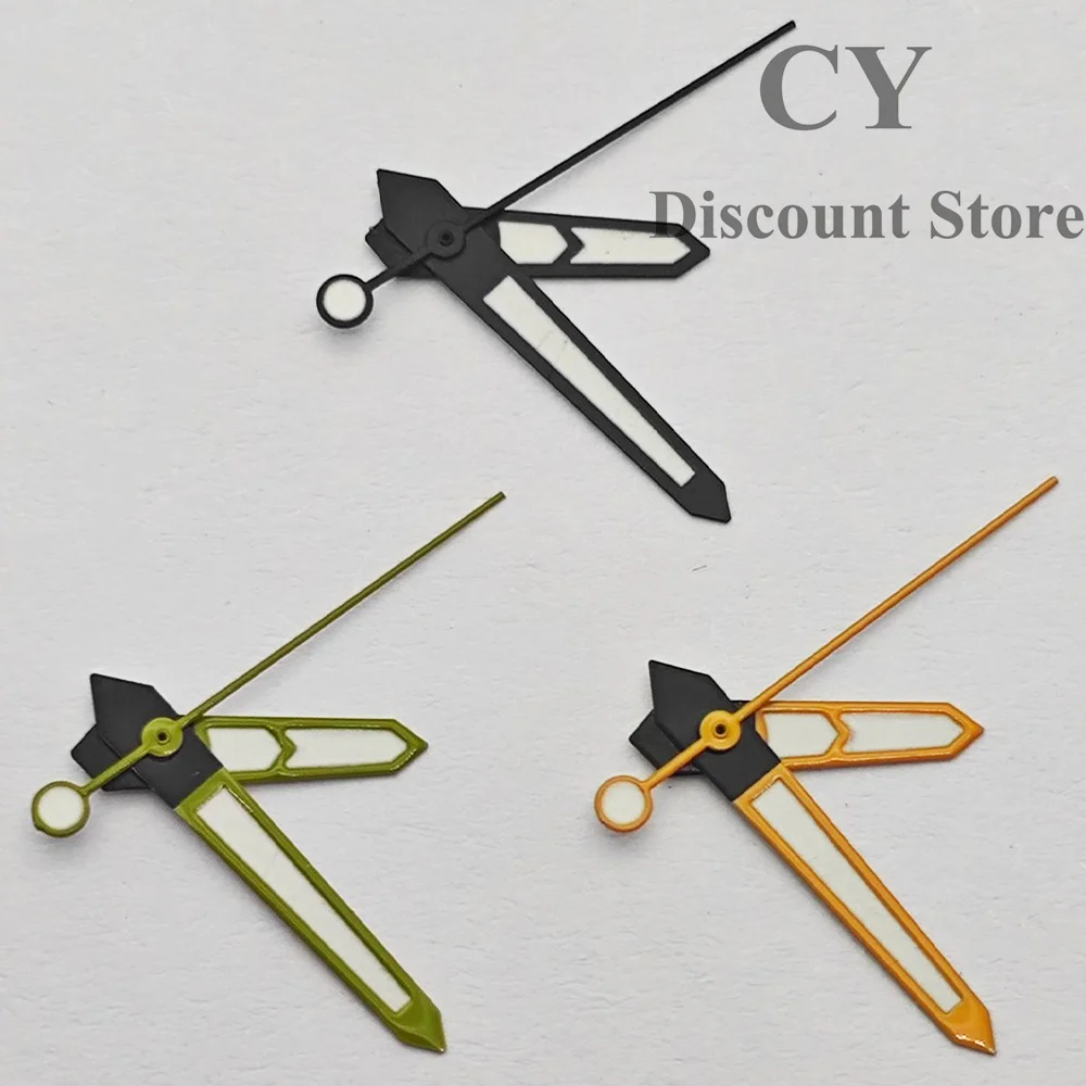 RICHUS NH ساعة يد أسود/أخضر/برتقالي ساعة يد خضراء مضيئة تناسب NH35 NH36 ETA2824 2836 Miyota82 DG ملحقات الحركة