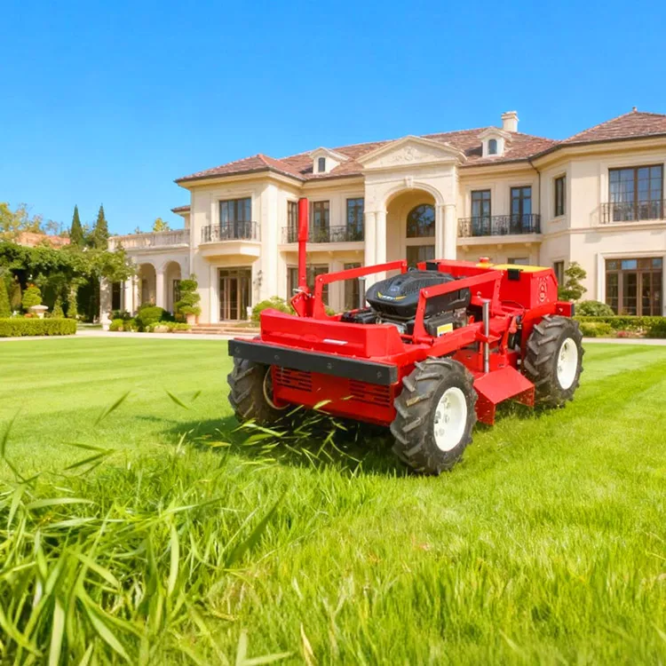 CE Grass Cutting Machine  Engine Agriculture Rubber Tracks Remote Control  Garden Lawn Mower for Sale