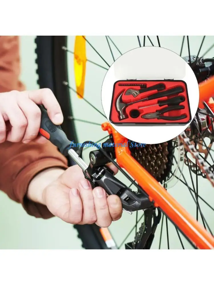

Y5GD 17Pcs Home Repair Tool With Ergonomic Handle Storage Case Maintenance