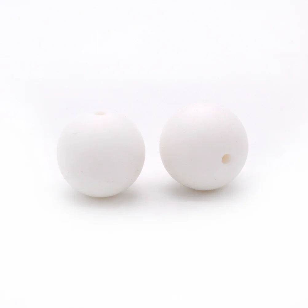 

50 Pcs Silicone Beads Jewelry Making Loose for Keychains Bulk Crafts DIY Necklace Scattered