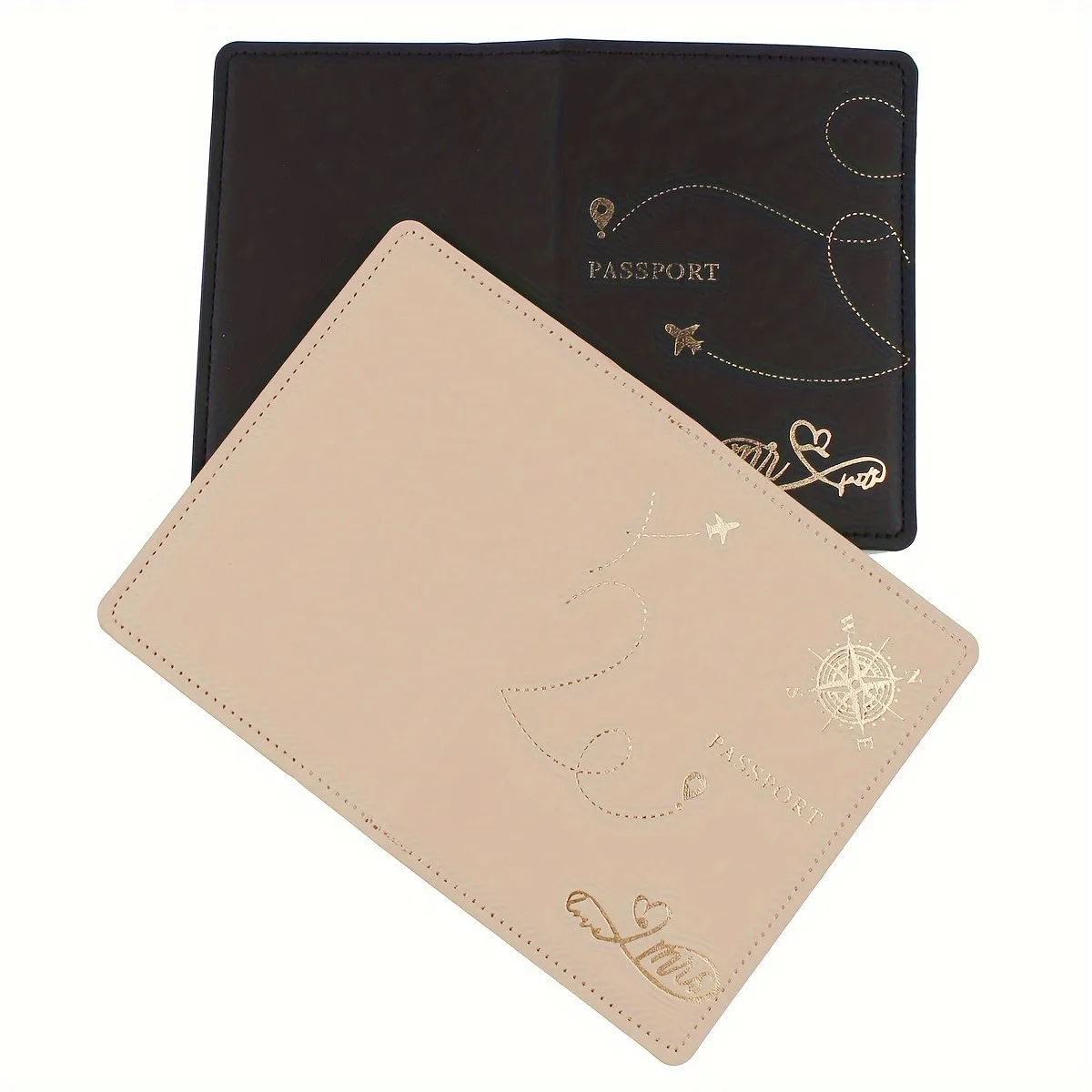 2PCS/Set Mr Mrs PU Leather Passport Cover Case Card Holder Lightweight Travel Accessories Wallet Gift For Couples image 4