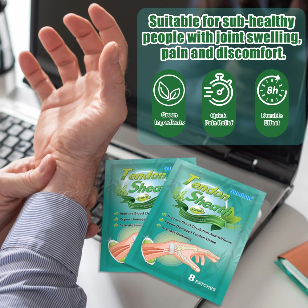 8-80Pcs Sumifun Tendon Sheath Patch Hand Wrist Tendonitis Tenosynovitis Care Sticker Muscle Joint Arthritis Pain Relief Plaster